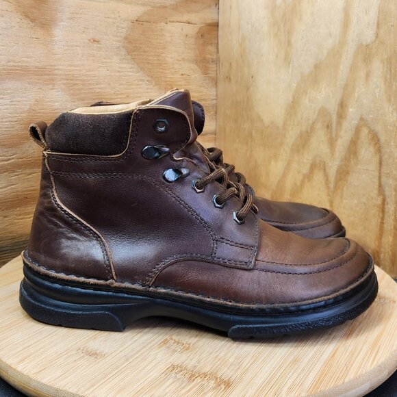 Birkenstock Footprints Leather Lace Up Ankle Boots Booties Size 38 US 8-8.5 - Picture 1 of 10